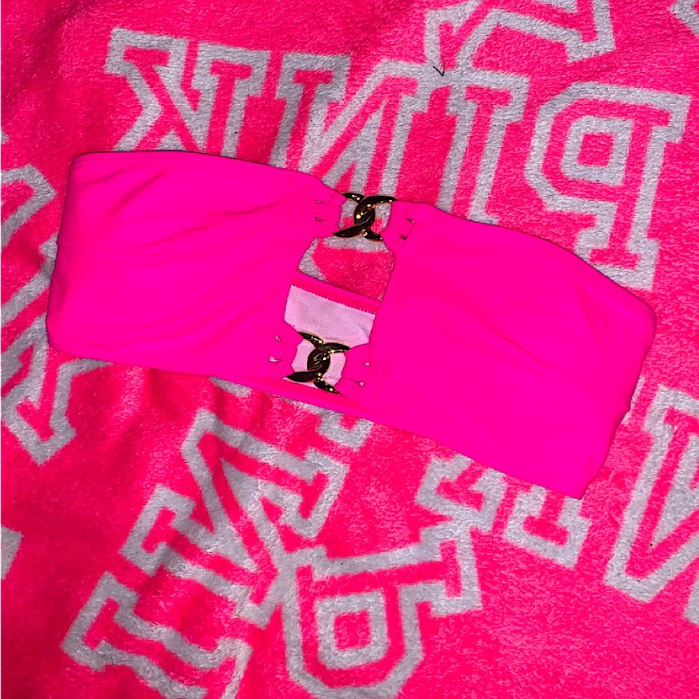 Hot pink bikini top